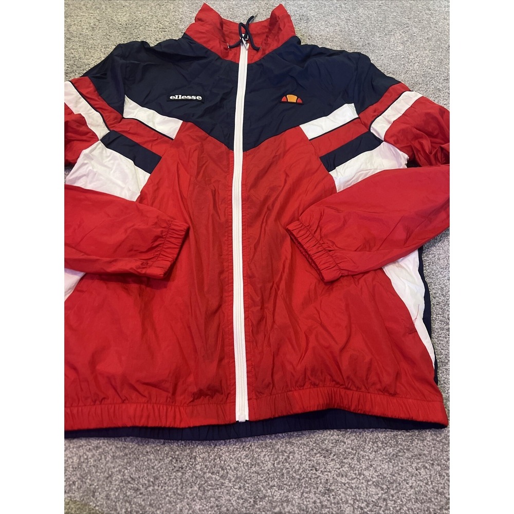 New Elesse Anthem Track Jacket Mens Size Medium Red Navy White‎